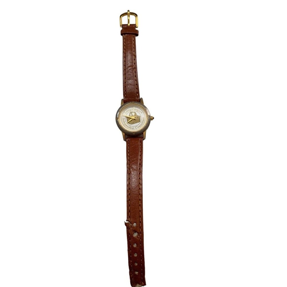 Longaberger Independent Consultant Wrist Watch Leather Band *Needs New Band/Batt